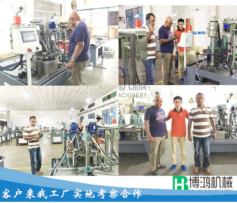 客戶(hù)來(lái)廠參觀4508臥式全自動(dòng)攻絲機(jī)